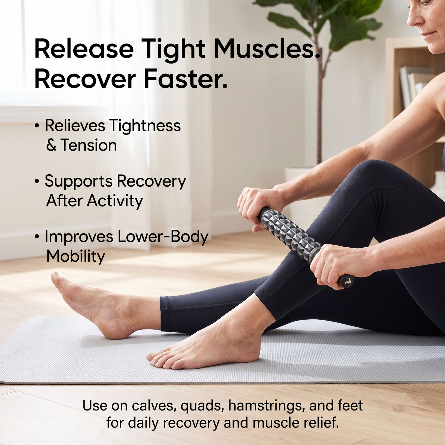 Massage Roller + 5 Resistance Bands